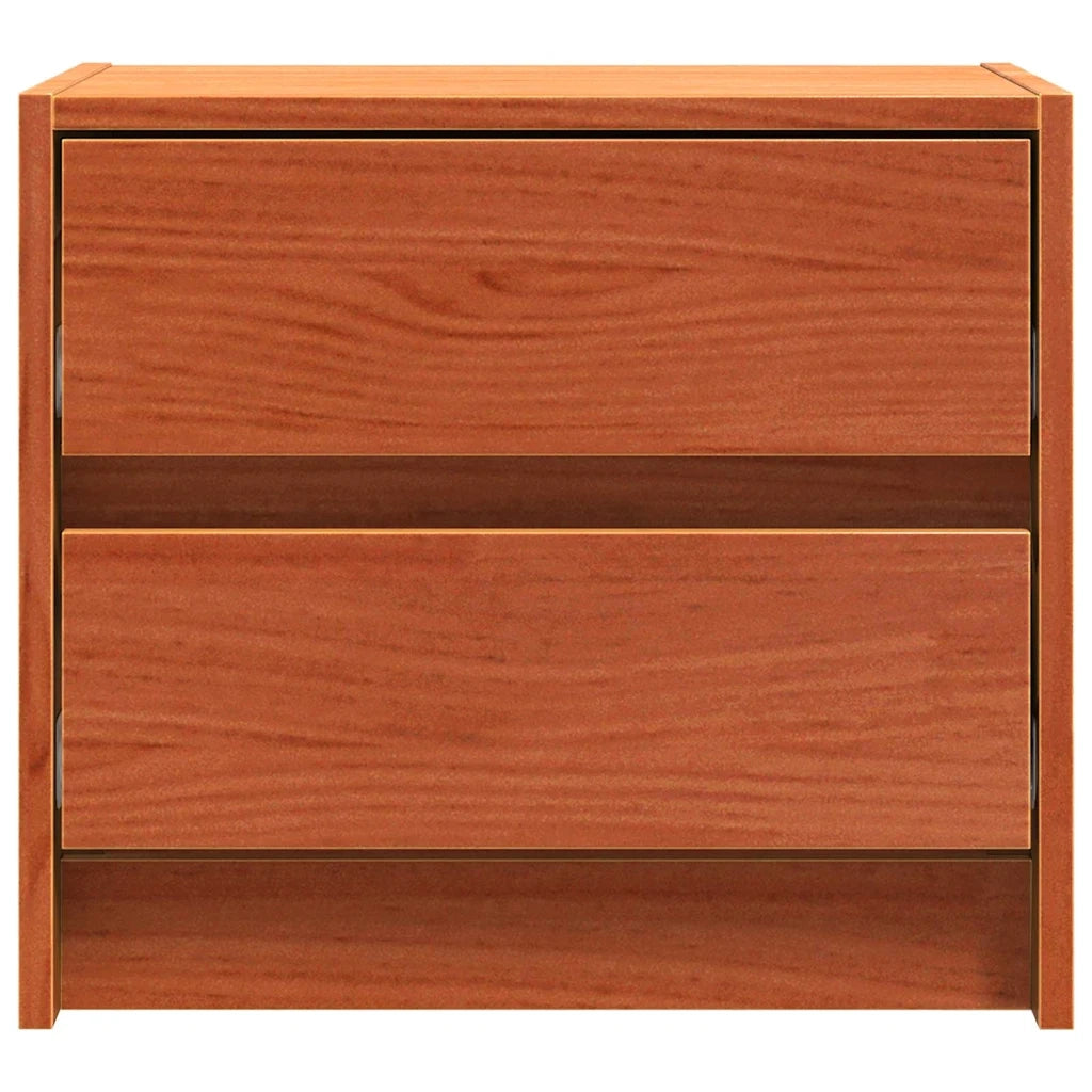 Comodini 2 pz-Set di 2 Tavolino da notte Marrone cerato 40 x 30.5 x 35.5 cm Legno di pino