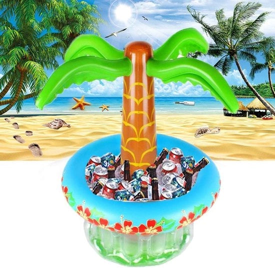 Palmiera inflatabile per bevande - cooler per bagni e spiagge - decorazione estiva per feste e bagni.