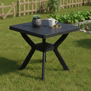 Normandy, Tavolo da Esterno 4 Posti Made in Italy, 79x79x72h cm Nero Antracite