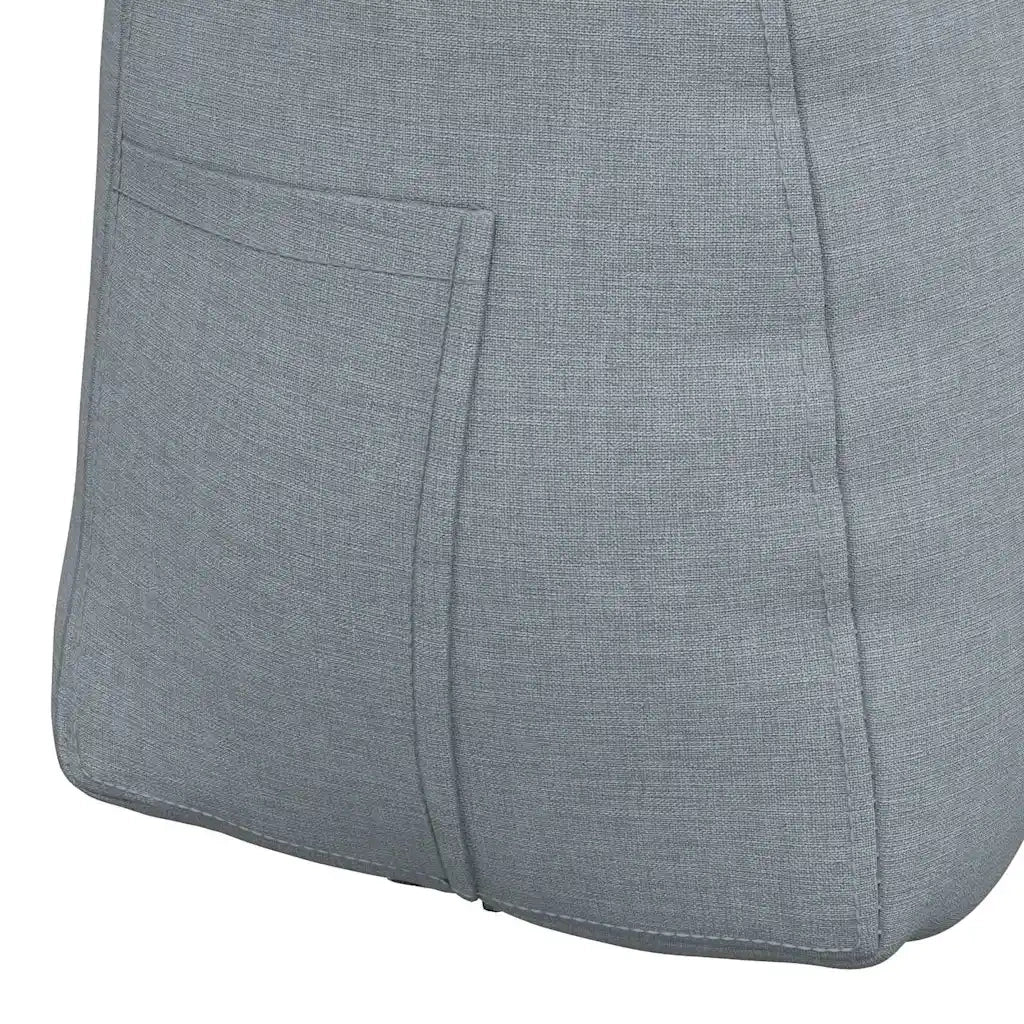 Cuscino per Schiena Grigio chiaro 80 x 24 x 50 cm Tessuto