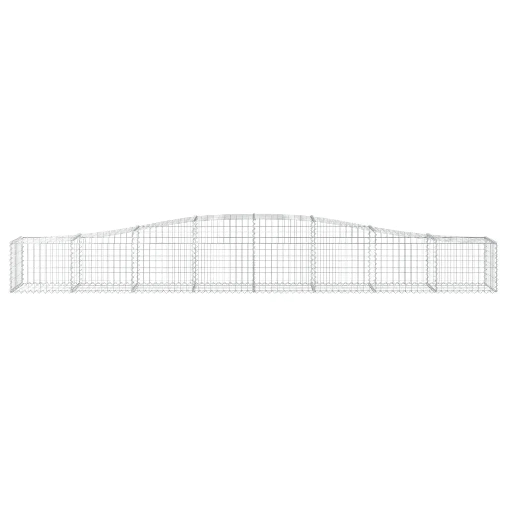 Cesti Gabbioni ad Arco 9 pz 400x50x40/60 cm Ferro Zincato 3145924