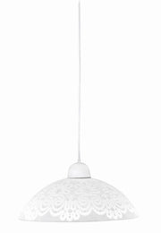 Candellux Bilbao lampada sospensione bianca Ø30 vetro E27