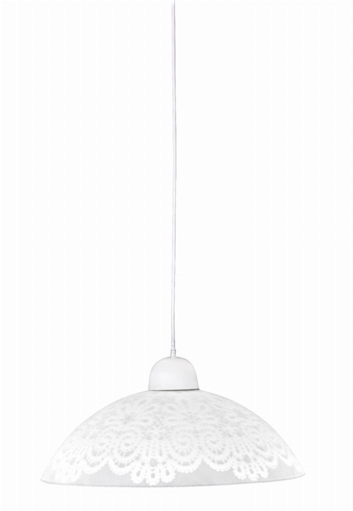 Candellux Bilbao lampada sospensione bianca Ø30 vetro E27