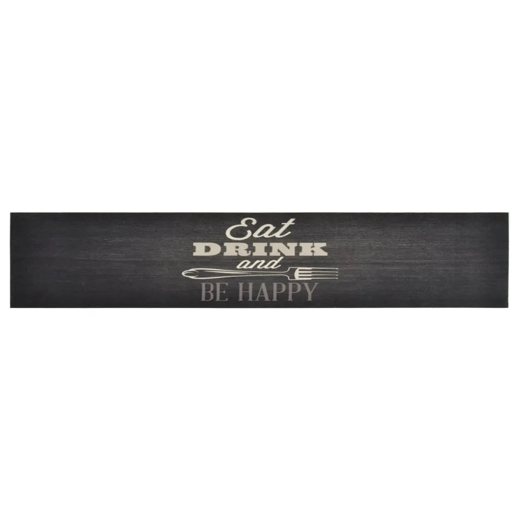 Tappeto del soggiorno | Tappeto da Cucina Lavabile Nero Cucina 60x300 cm Velluto