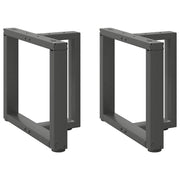 Set di 2 gambe regolabili a forma di T per tavolino da caffè 50 x 25 x 43 cm design moderno acciaio antracite 02_0057300