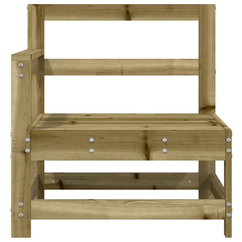 Divani Angolari da Giardino 2 pz in Legno di Pino Impregnato