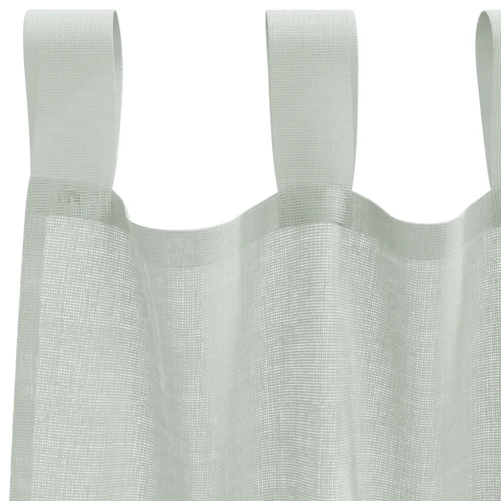 Tende in Voile con Passanti 2 pz Grigio Chiaro 140x140 cm