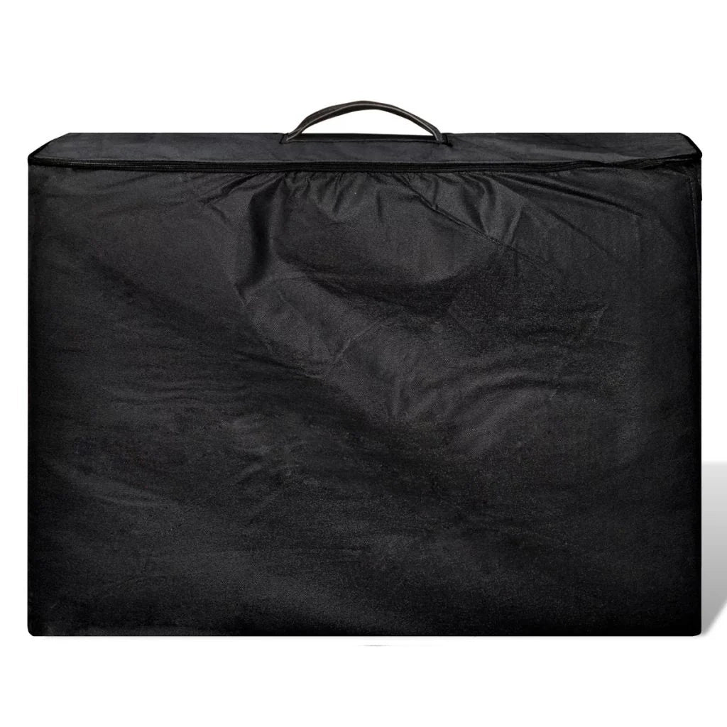 Lettino da massaggio pieghevole a 3 sezioni con struttura in acciaio inox nero 02_0001888