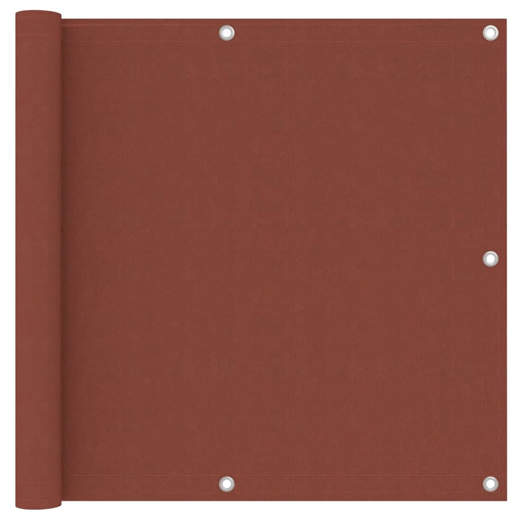 Schermo per balcone schermo per la privacy 90 x 500 cm tessuto Oxford color terracotta 02_0010419