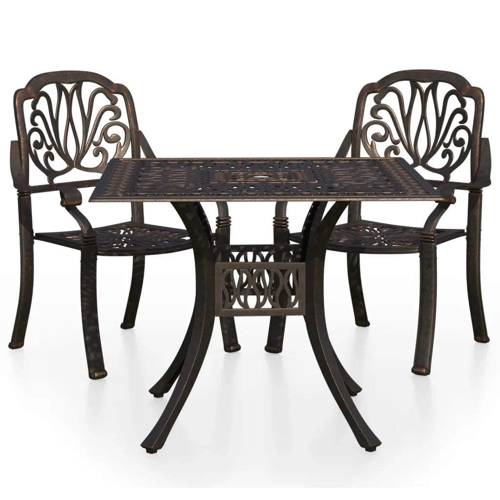 Set da Bistrot 3 pz in Alluminio Pressofuso Bronzo 3070577