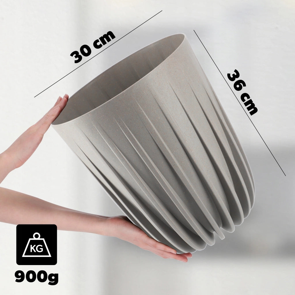 Vaso da fiori KADAX con inserto, 30x36 cm, rotondo, con coperchio in plastica.