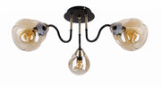 Candellux UNICA Plafoniera 3xE27 64cm Nero/Oro Metallo