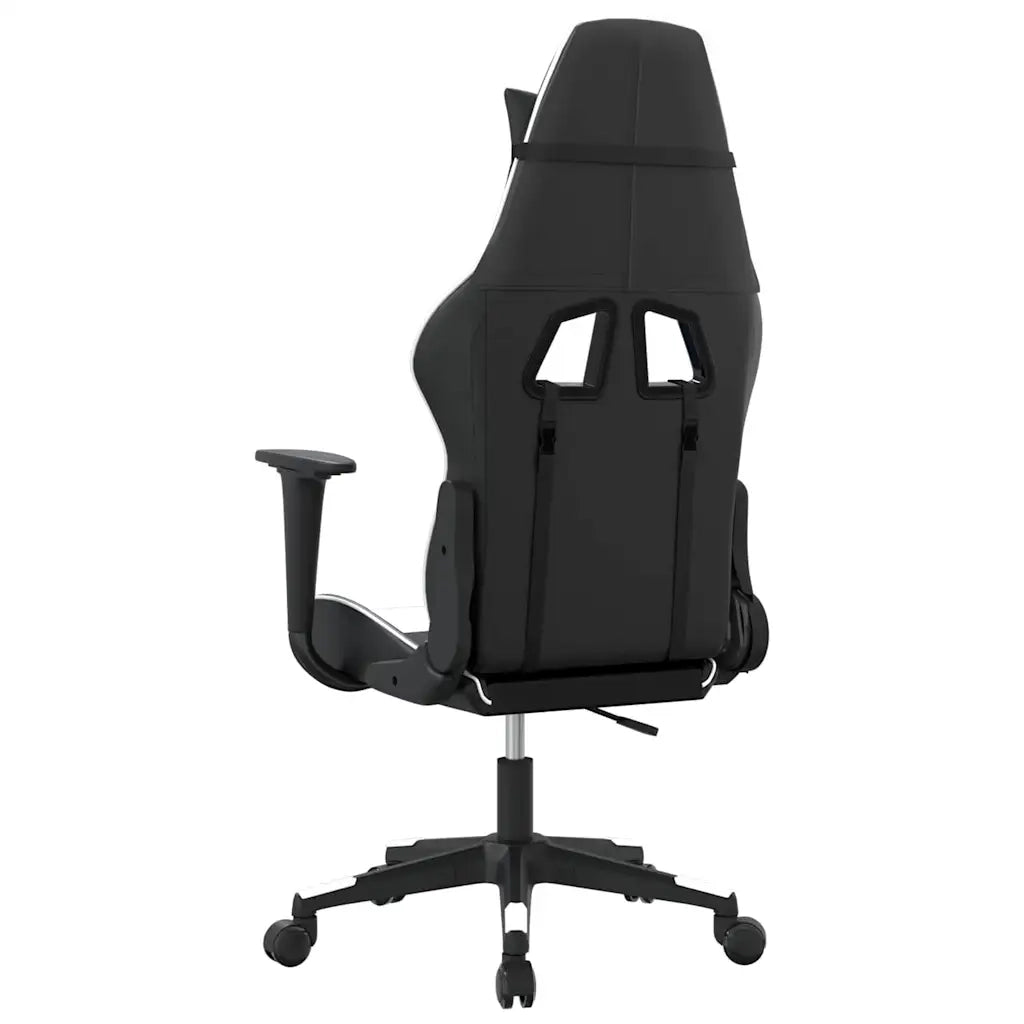 vidaXL Sedia da Gaming Nero e Bianco in Similpelle