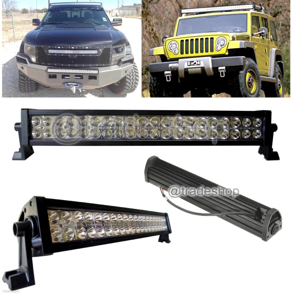 Trade Shop - Faro Luce Led Barra D 72 120 240w Inclinabili Supporti 12v Suv Auto Paraurti -  240 Watt