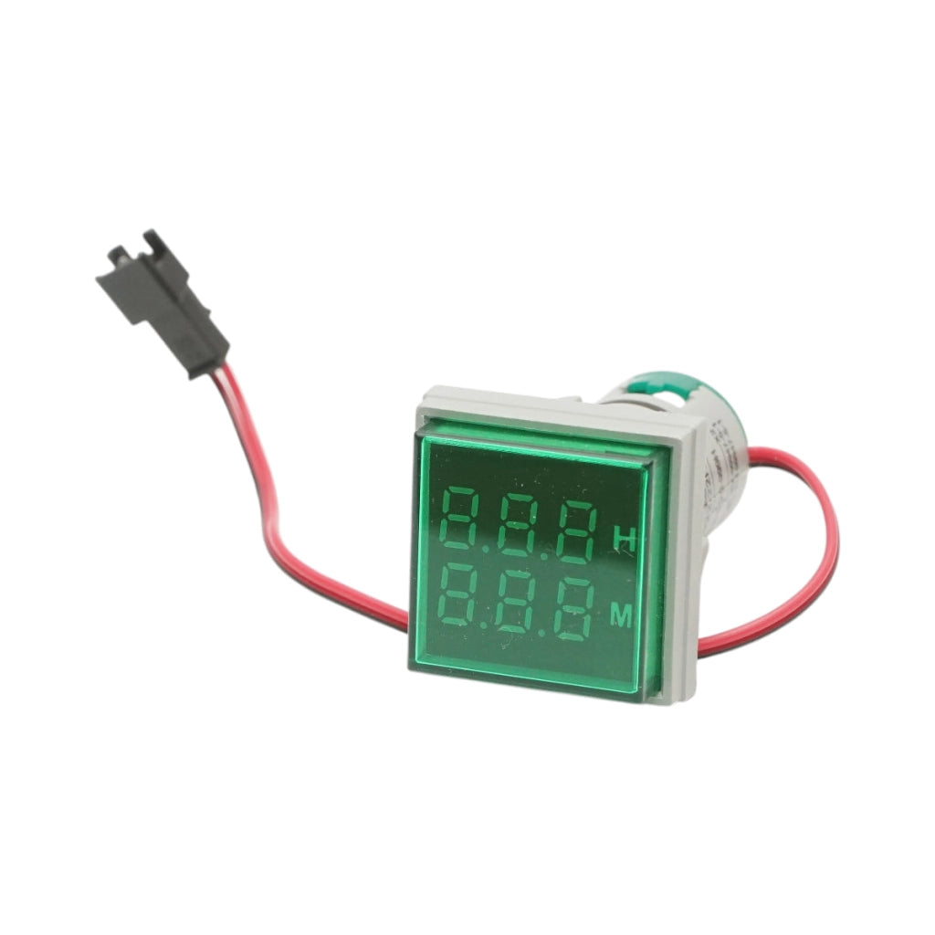 Indicatore digitale delle ore di funzionamento LED verde 0-999H, 220V/380V AC Ø 22mm Breckner Germany