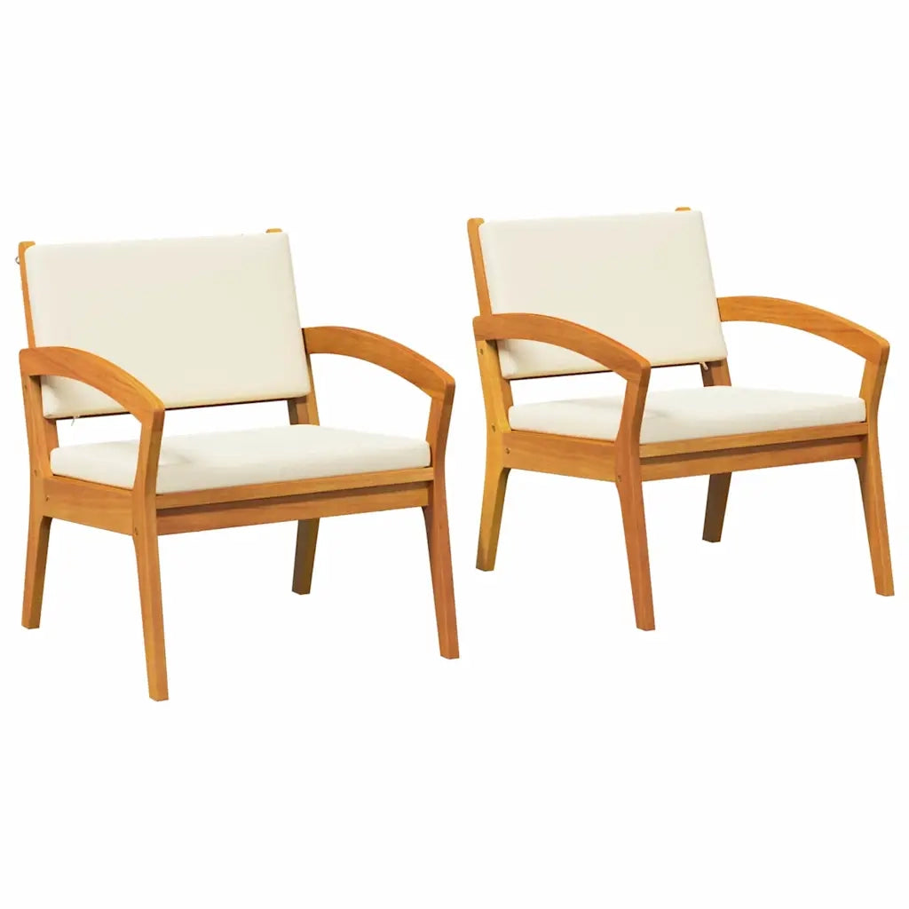 Sedia da Giardino 2 pcs Olio Naturale Legno di Acacia Massello 4106465