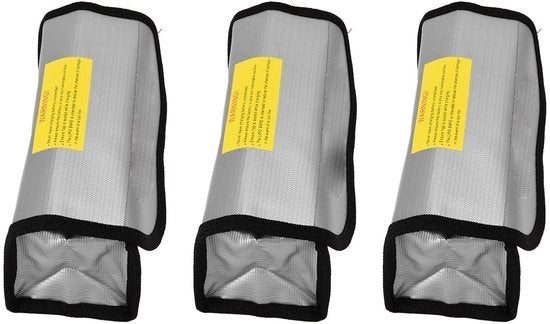 Pouch sicuro per batterie - 3 pezzi - Ambientalmente puro e comodo per uso domestico e laboratorio - Ricarica sicura - Adatto per...