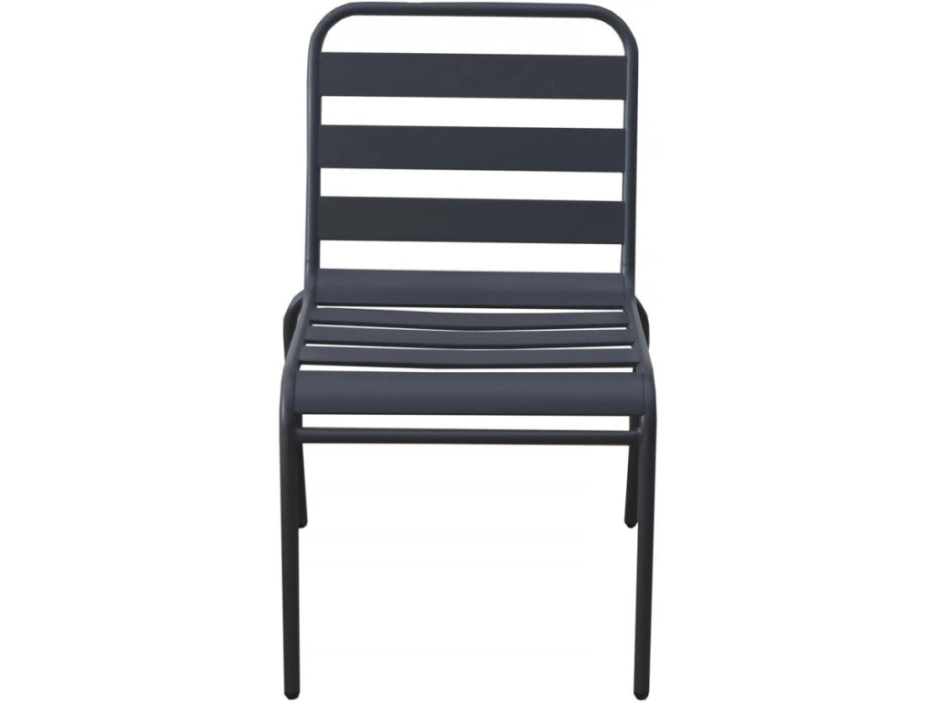 Set di 2 sedie da giardino impilabili in metallo "Bilbao" - Grigio