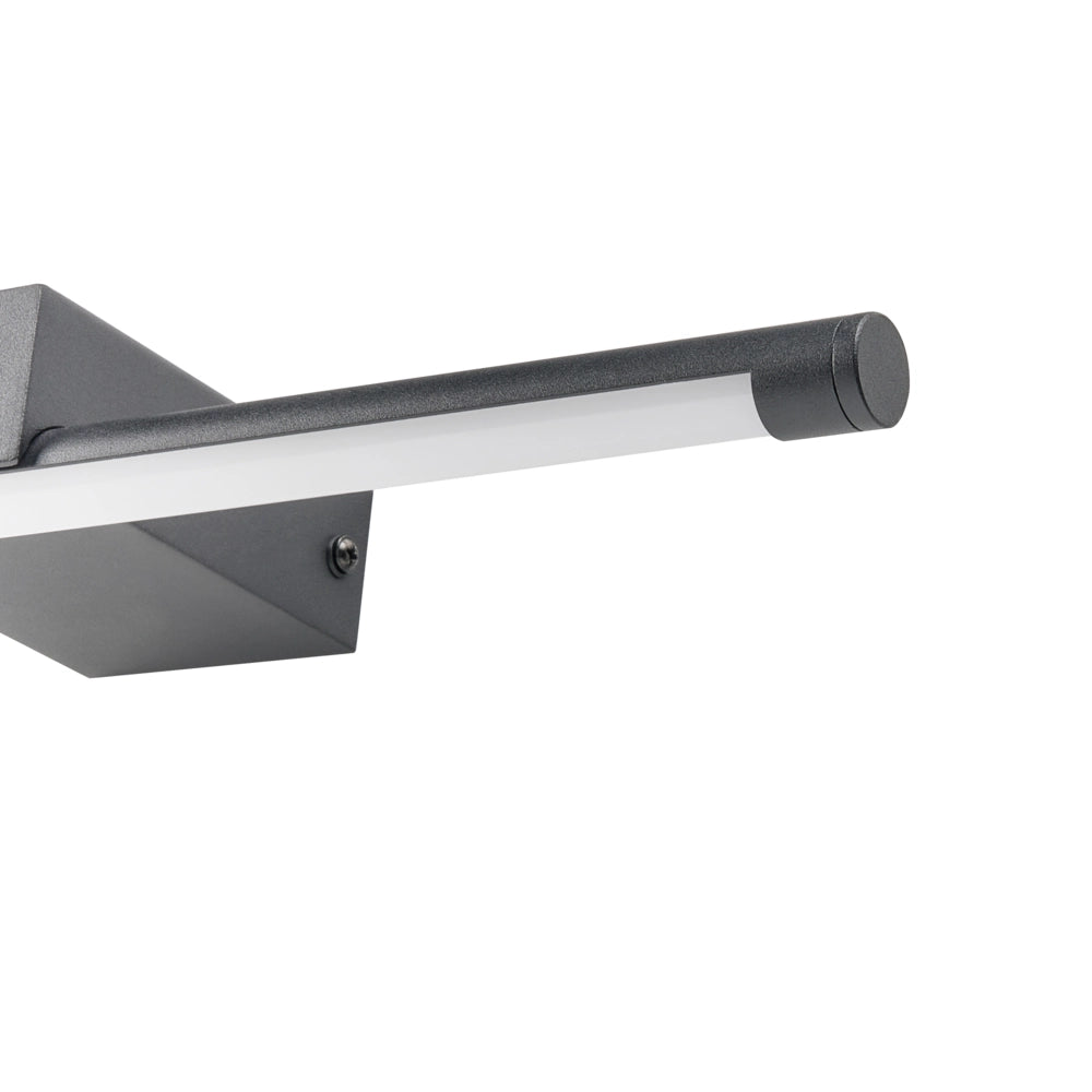 Lampada da parete a LED per specchio in metallo nero, bagno in acrilico, design moderno