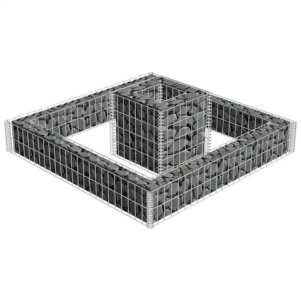 Gabbione Fioriera in Acciaio Zincato 120x120x20 cm cod mxl 11693