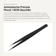 Pincetta antimagnetica - Lunga durata - Nero - Resistenza alla corrosione - Ideale per riparazioni PC - Utilizzo professionale