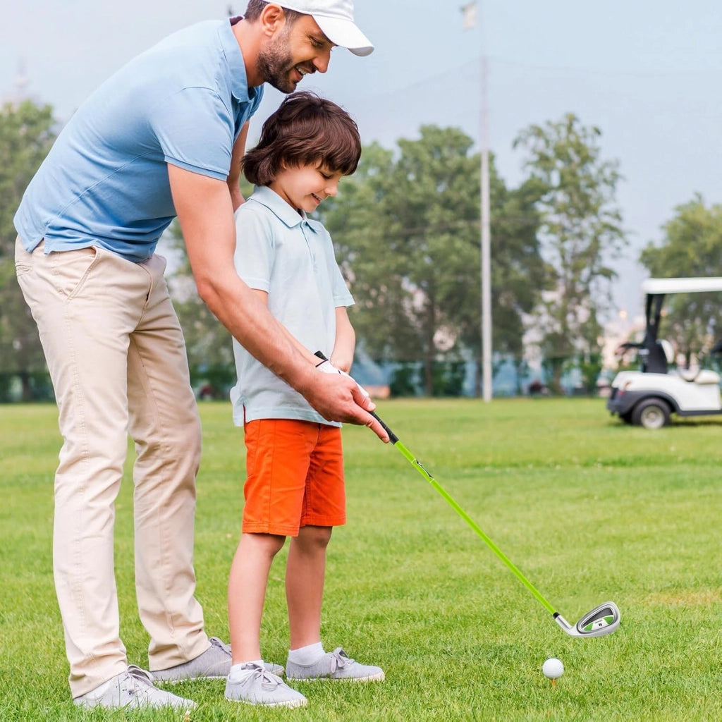 Junior #7 Iron per Bambini, Mazza Individuale per Ragazzi e Ragazze con Asta in Fibra di Vetro e Testa Coperta, Mazza da Pratica Junior, Mano Destra, 76 CM, Età 8-10