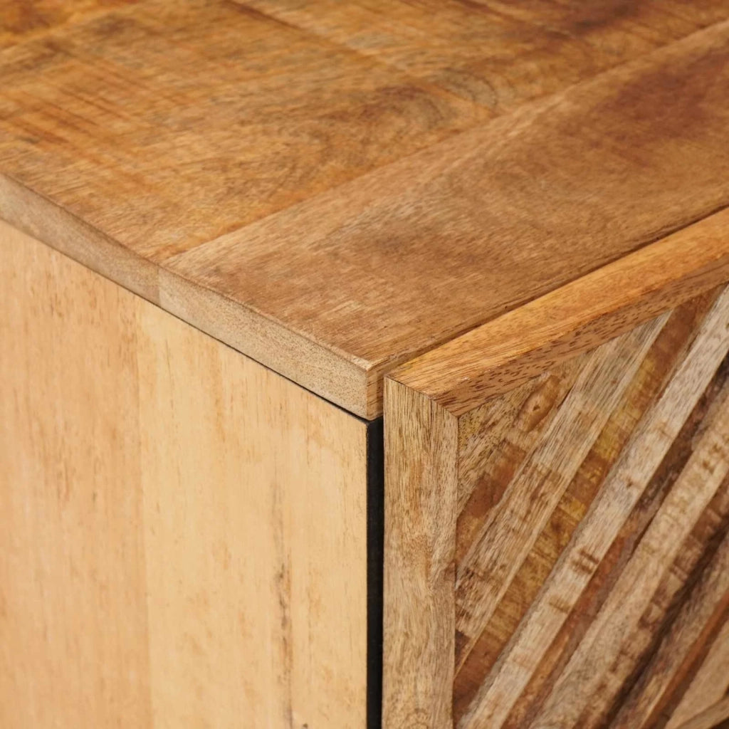 Comodino | Armadio da Notte | Mobiletto da notte Marrone 50 x 33 x 60 cm Legno di mango massello