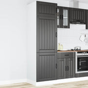Armadio da Cucina-Credenza da Cucina Lucca Nero in Legno Multistrato