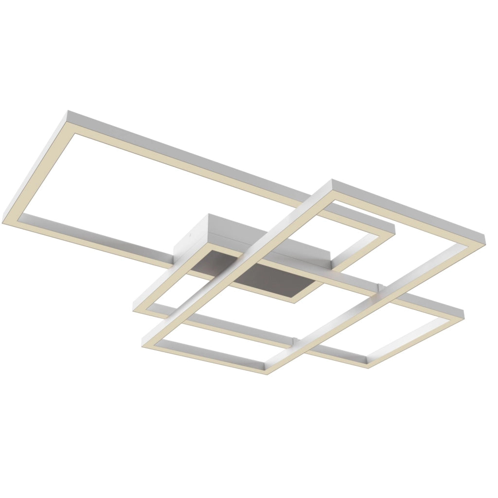 Plafoniera Modern in Metallo e Acrilico Rida Bianco
