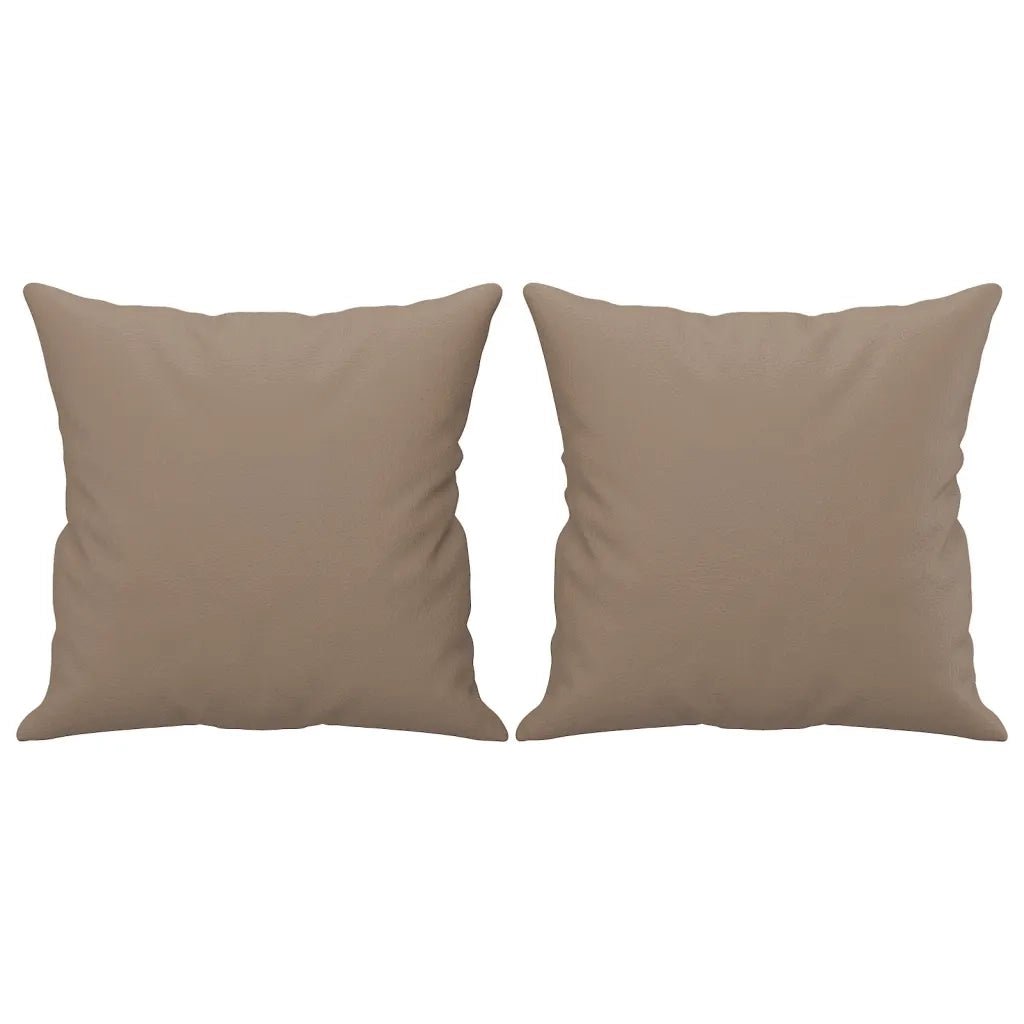 Set di Divani 4 pz con Cuscini Cappuccino in Similpelle