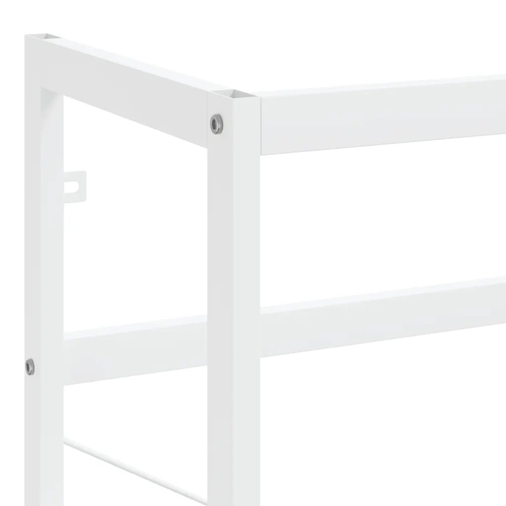 Struttura per Lavabo da Bagno Bianca 79x38x83 cm in Ferro 338498