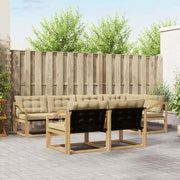 Set di divani da esterno 7 pz Bianco e Beige 3388791