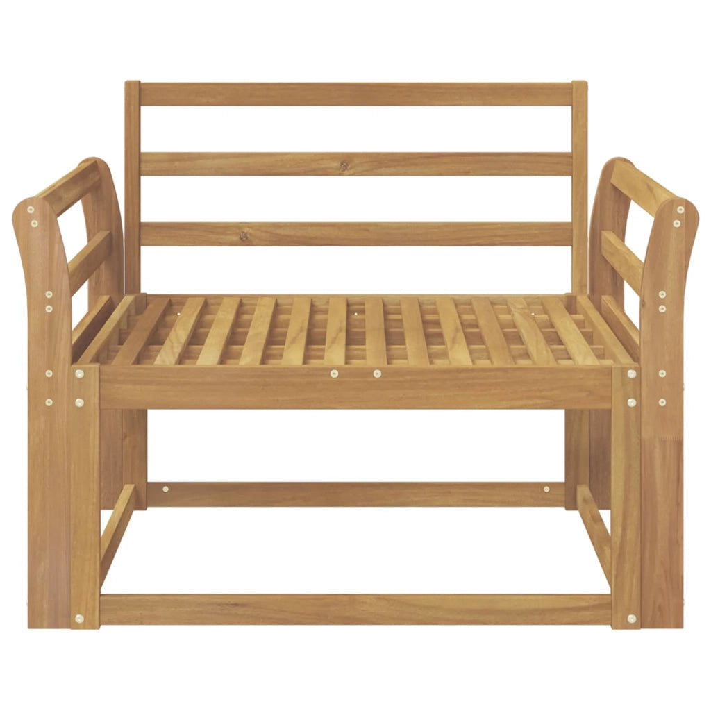 Divano centrale per esterno Legno di Acacia Massello Bianco
