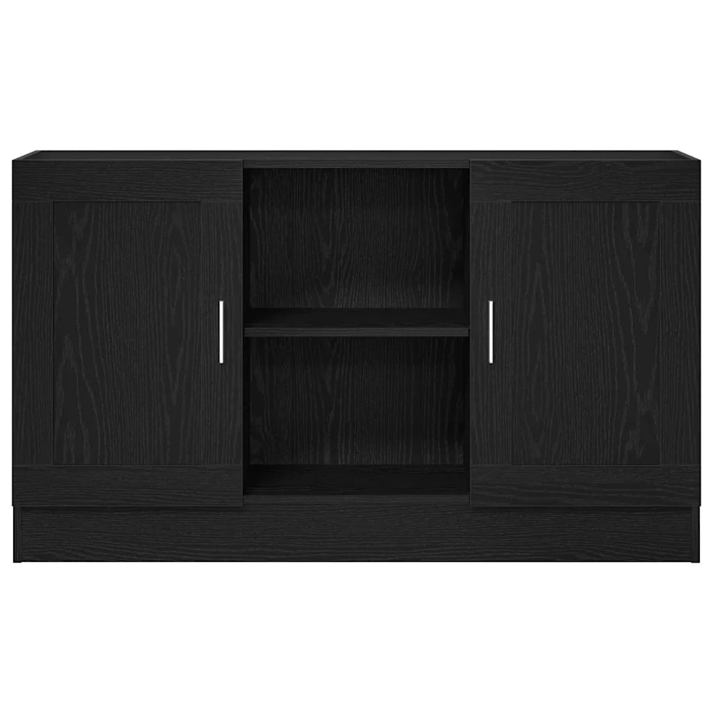 Credenza-Buffet-Armadio da cucina Rovere Nero 120 x 30,5 x 70 cm Legno multistrato 966053