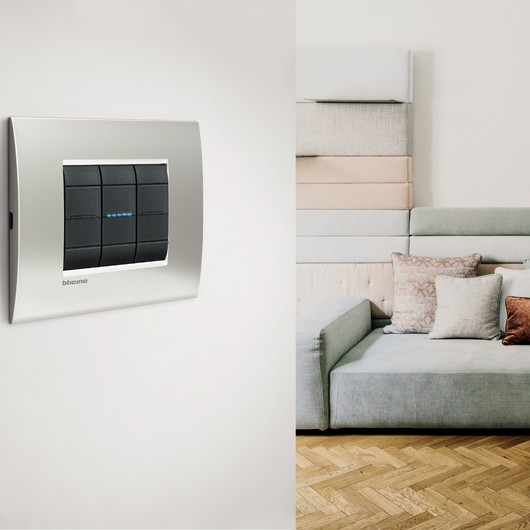 Bticino living light pulsante antracite unipolare basculante l4005n