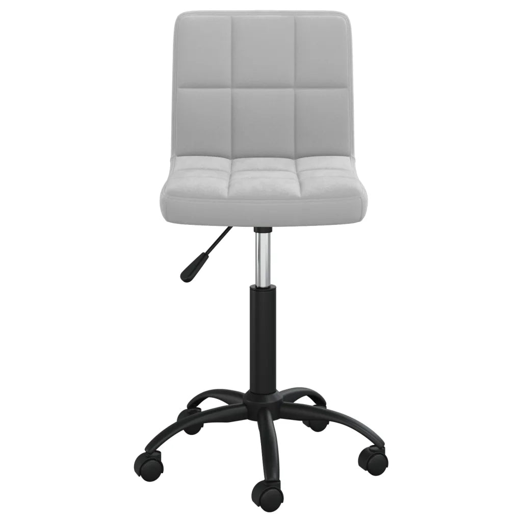 Sedia da Ufficio | Sedia da Gaming Girevole Grigio Chiaro in Velluto