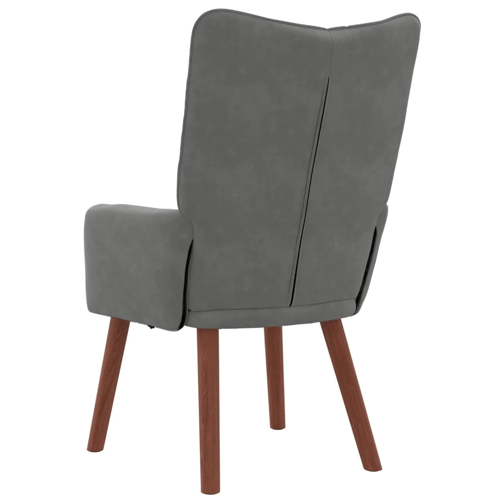 Poltrona | Sedia Relax Grigio scuro 63 x 67 x 94 cm Velluto