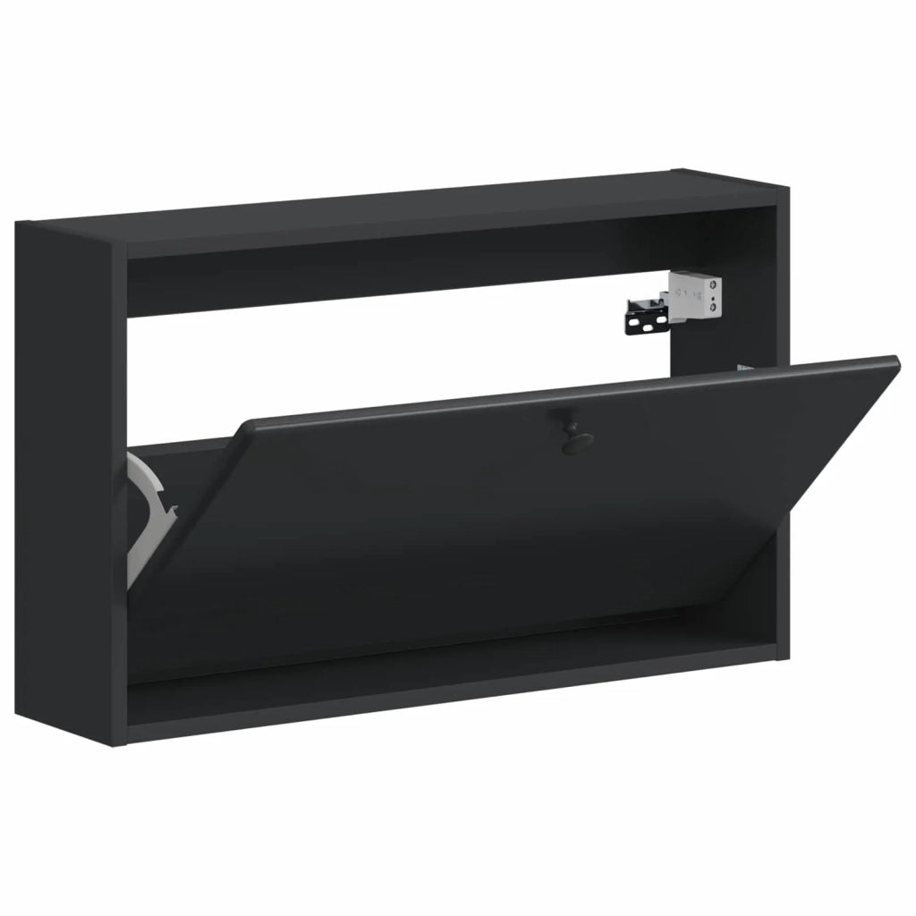Mobiletto per Scarpe da Muro BREDA 71 x 17 x 43 cm Nero 897506