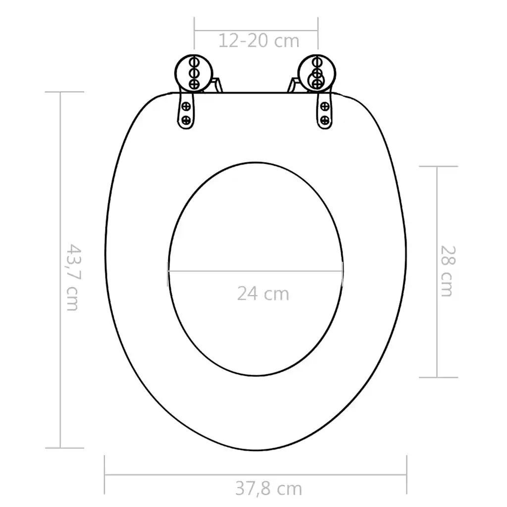 Tavolette WC con Coperchi 2 pz in MDF Design Bamb¨´ CFW9342948