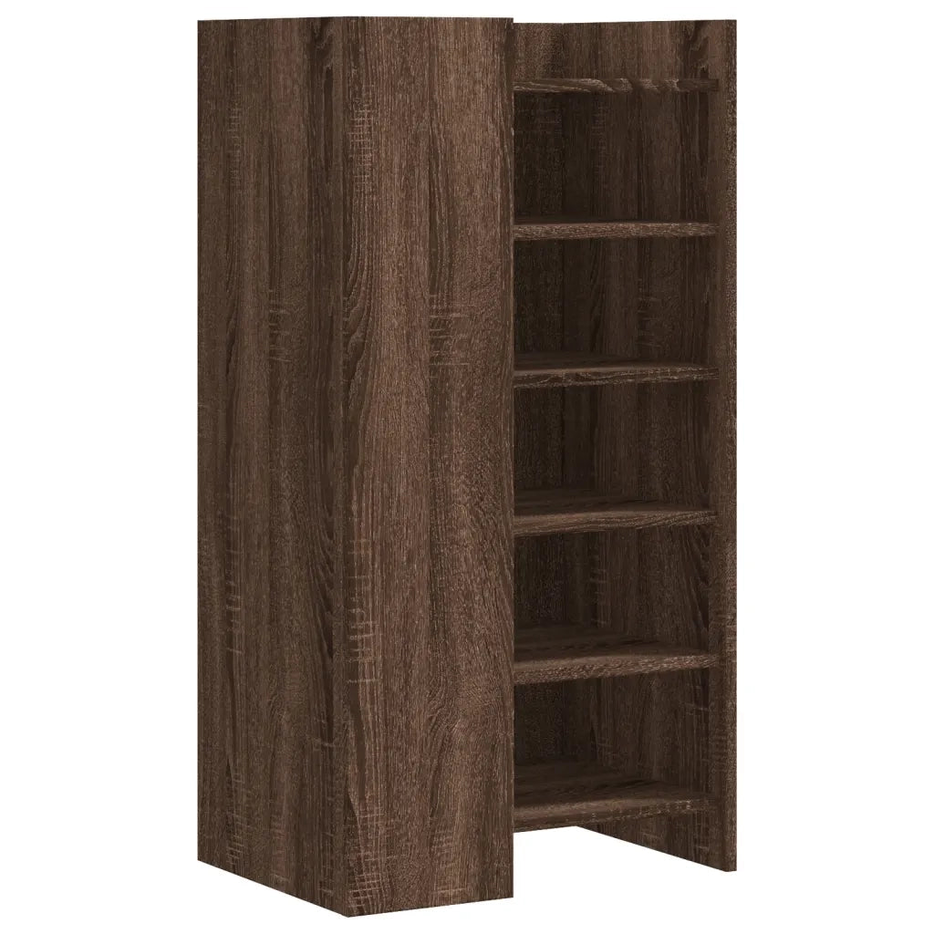 Scarpiera Rovere Marrone 52x37,5x100 cm in Legno Multistrato 848450