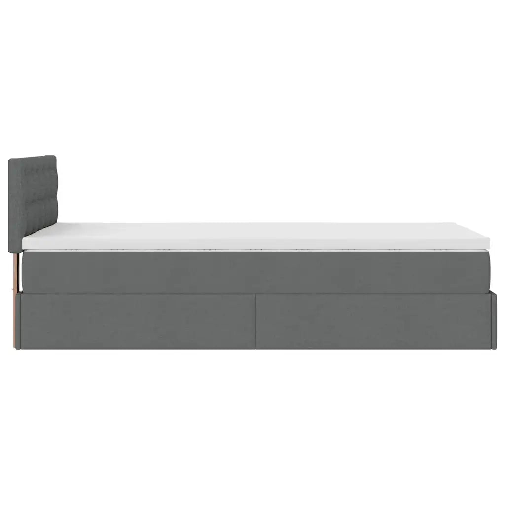 Struttura Letto Pouf con Materasso 180x200 cm in Tessuto 3311581