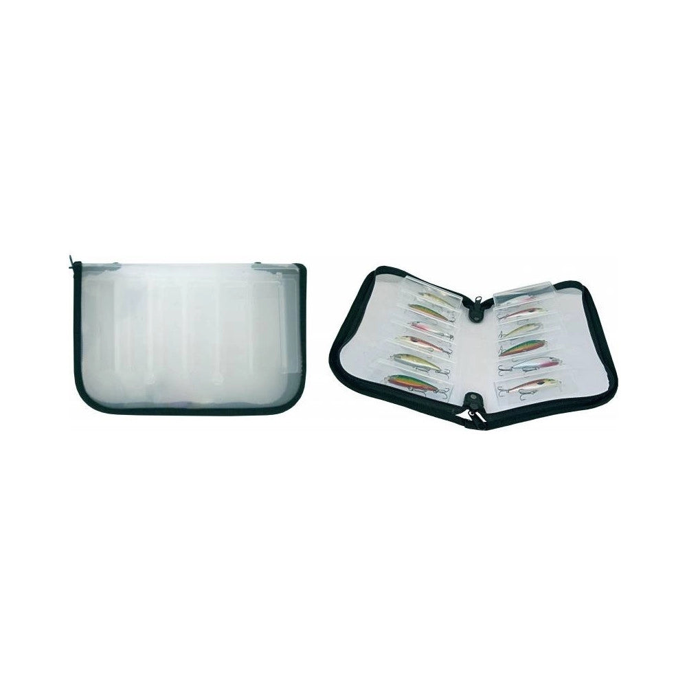Trade Shop - Custodia Astuccio Porta Totanare Artificiali 10 Scomparti Sagomati Esche Pesca -