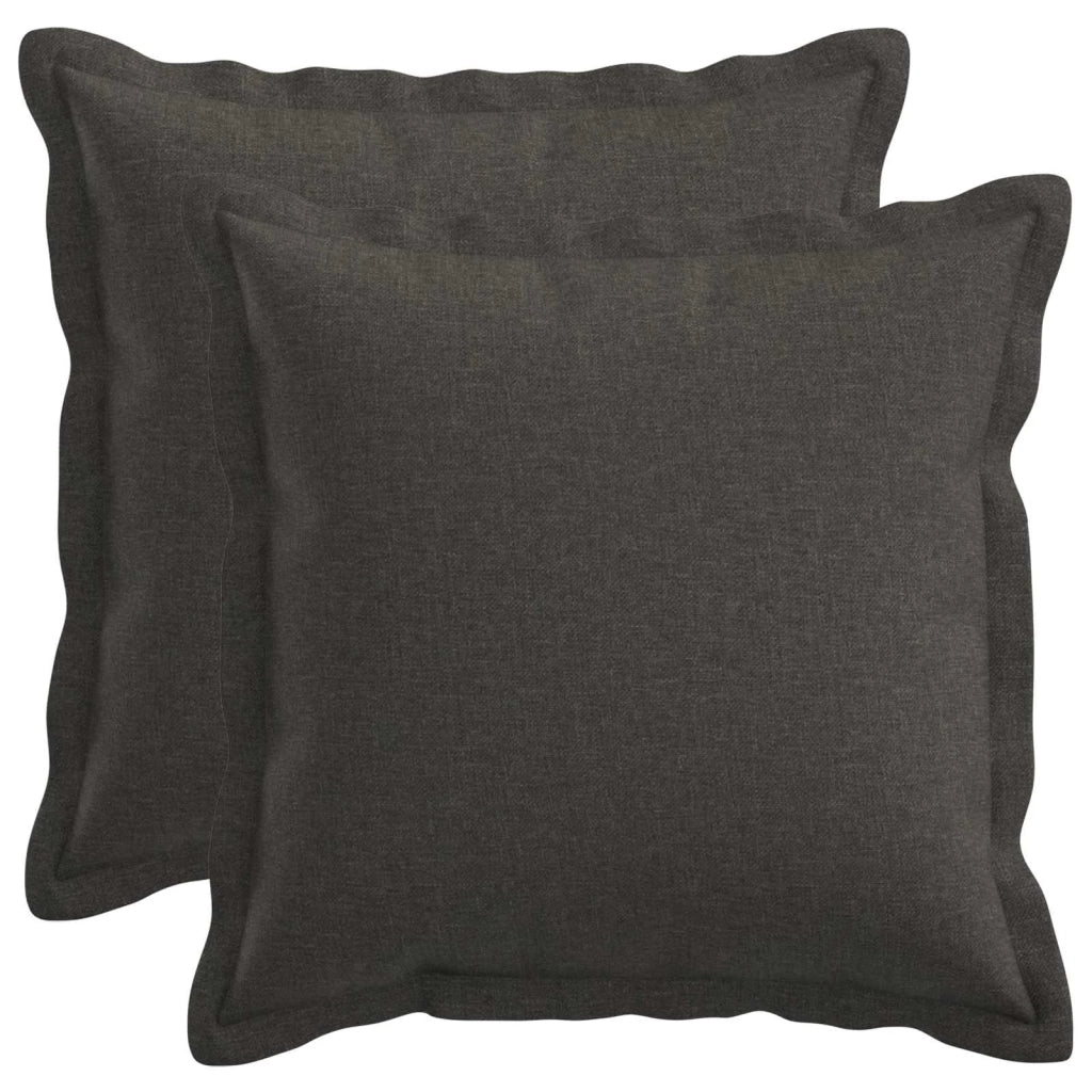 Federa 2 pcs HOUTEN Grigio Scuro 30 x 30 cm Lino 915735