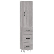 Credenza | Madia | Buffet da pranzo | Armadio da pranzo Grigio Sonoma 34,5x34x180 cm in Legno Multistrato