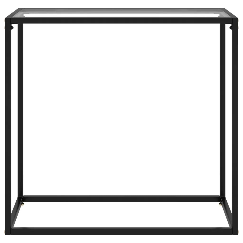 Tavolo Consolle Trasparente 80x35x75 cm in Vetro Temperato cod mxl 7496