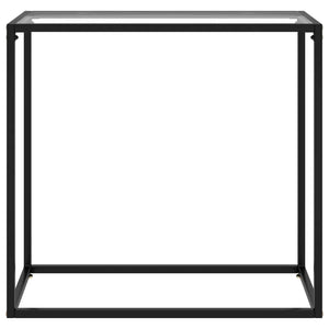Tavolo Consolle Trasparente 80x35x75 cm in Vetro Temperato cod mxl 7496