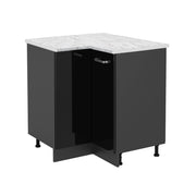 Vicco Mobile ad angolo cucina Nero lucido 75.6 cm PL Marmo