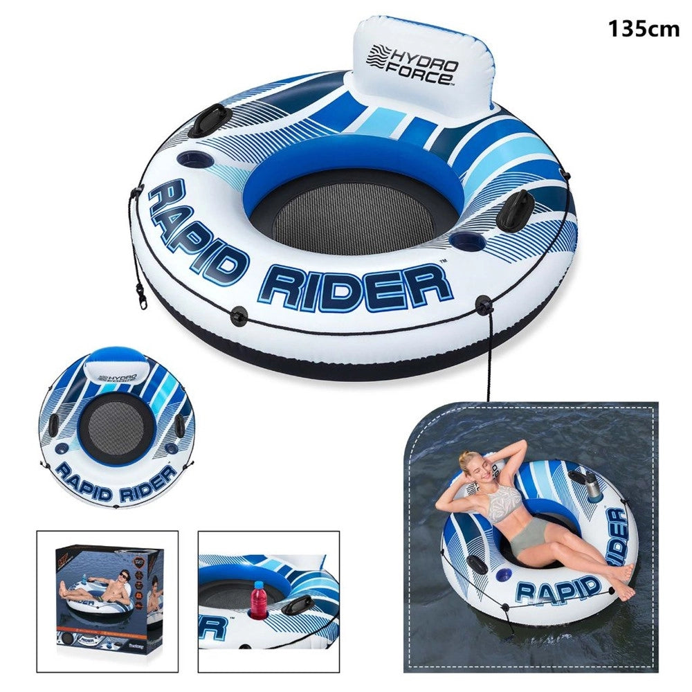 Trade Shop - Poltrona Galleggiante Singola Rapid Rider Mare Hydro Force Ciambella 135cm 43116 -