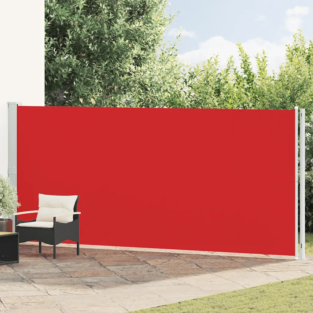 Tenda da Sole Laterale Retrattile per Patio-Tenda parasole per balcone 180x600 cm Rossa