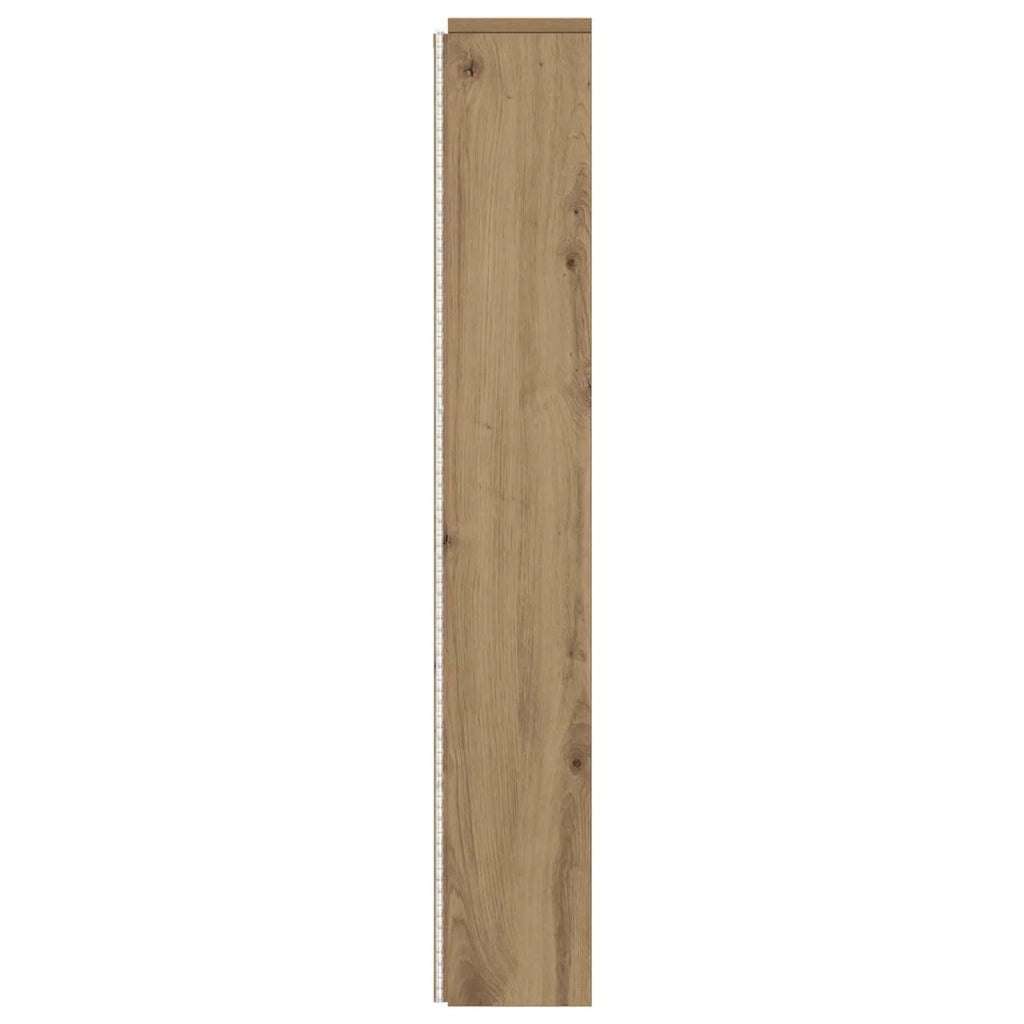 Testiera | Testata con Mobile e LED Rovere Artigianale Legno multistrato